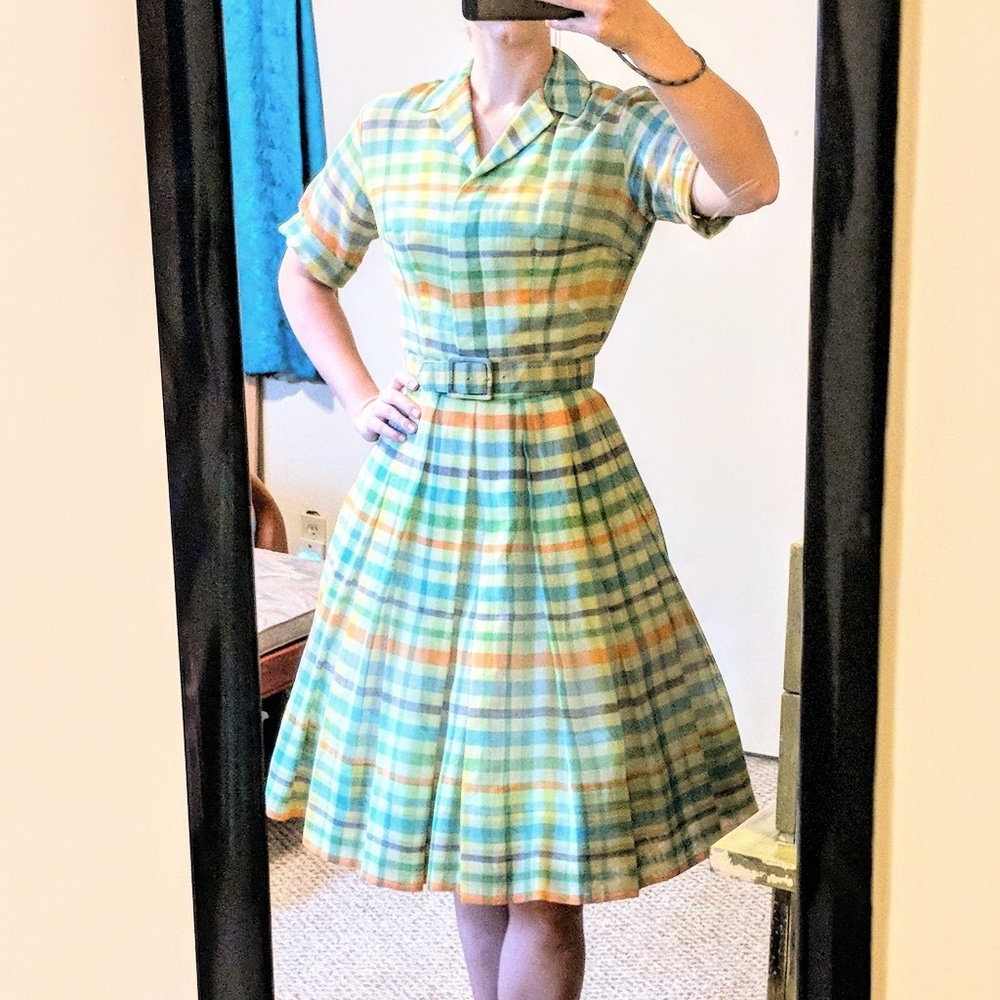 Vintage 1950s Spring Dress S